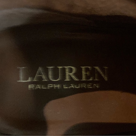 LAUREN RALPH LAUREN Sz 8.5B Damara Leather Suede Back Strap Zipper Booties - Picture 12 of 13
